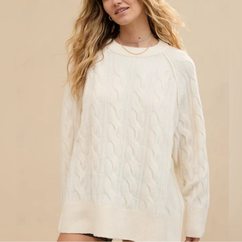 ❥𝒂𝒆𝒓𝒊𝒆: Women’s Cable Crew Knit Sweater - Picture 3 of 9